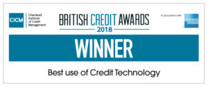 Winner, Best Use of Credit Technology at CICM British Credit Awards 2018